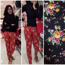 Flower pants RED & BLACK