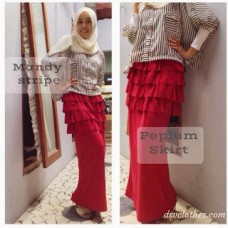 PEPLUM SKIRT-MANDY STRIPE