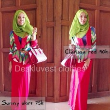 clarissa cardi red dan sunny skirt